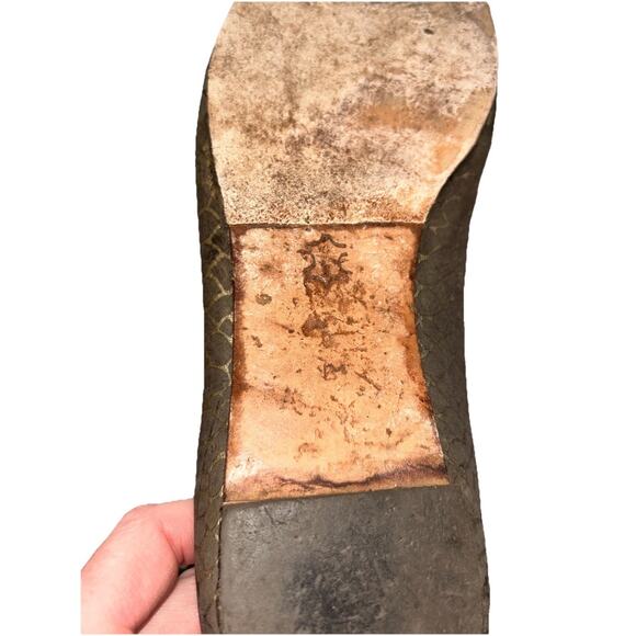 LOEFFLER RANDALL Women’s Flat Brown Gold Snake Pattern almond toe Sz 9 - Picture 9 of 9